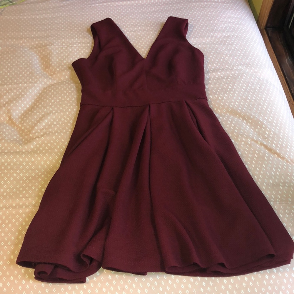 Maroon cocktail dress